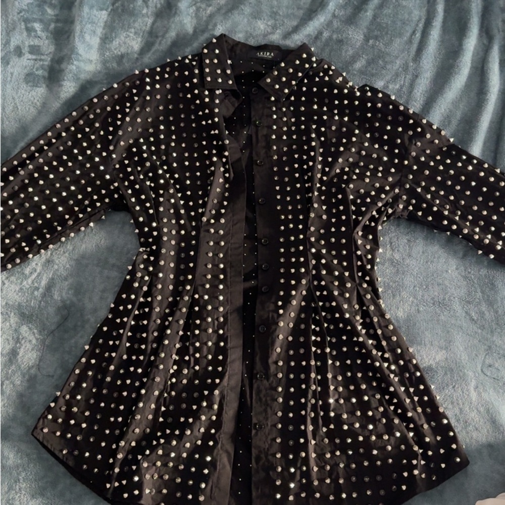 Akira Studded Black Jacket/mini dress